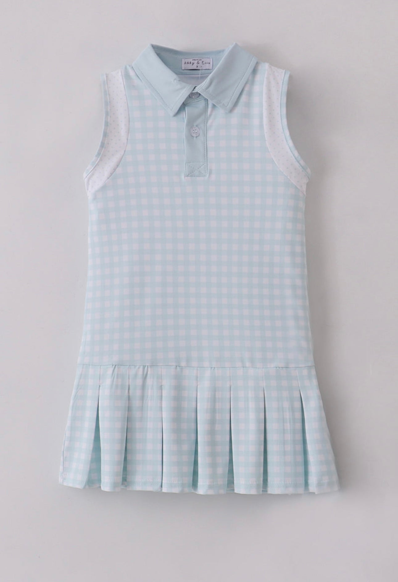 Girl Blue active gingham dress set