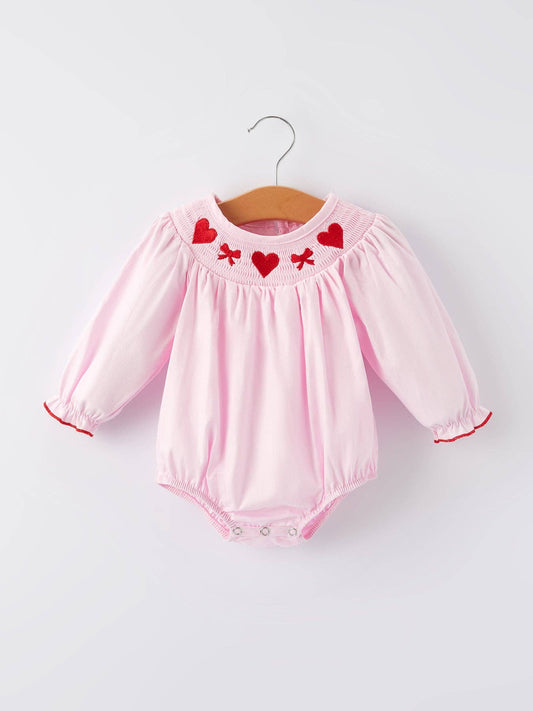 Pink Valentine’s Long Sleeve Girls Bubble