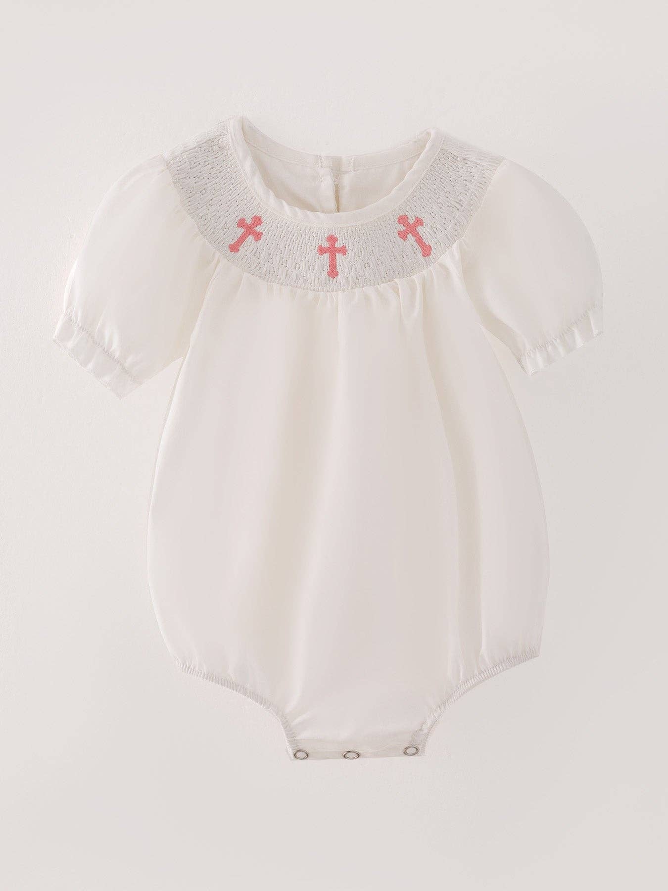 White Cross Girls Romper