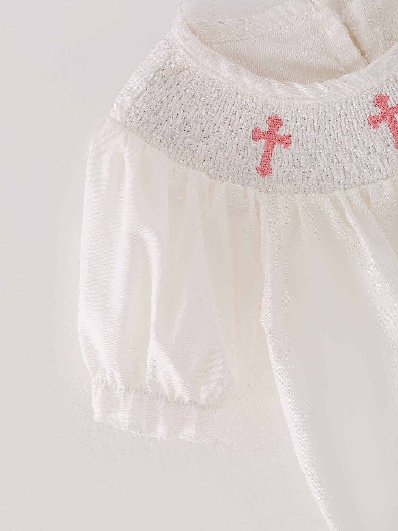 White Cross Girls Romper