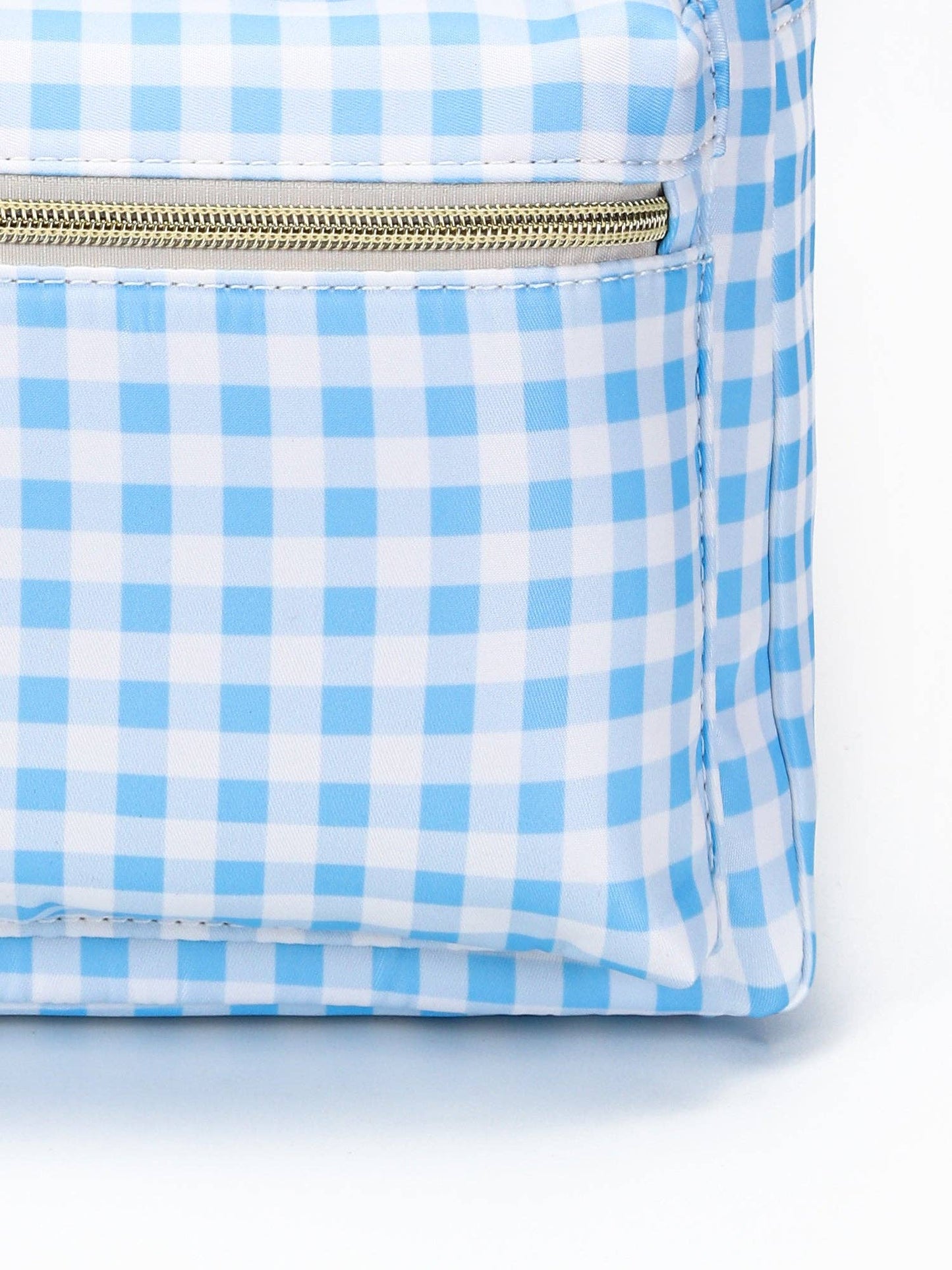 Sky Blue Plaid Backpack