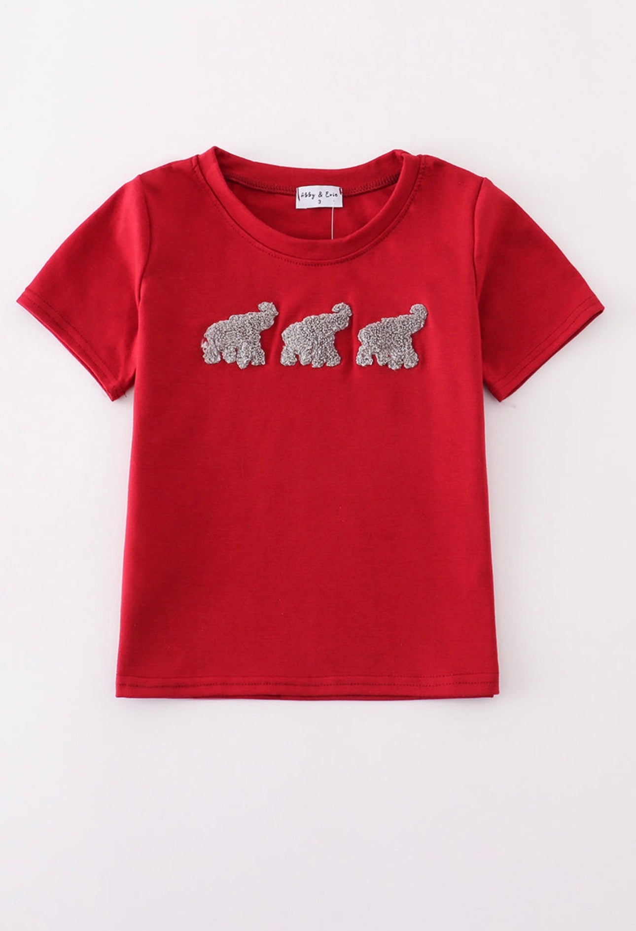 Boy Alabama elephant French knot top