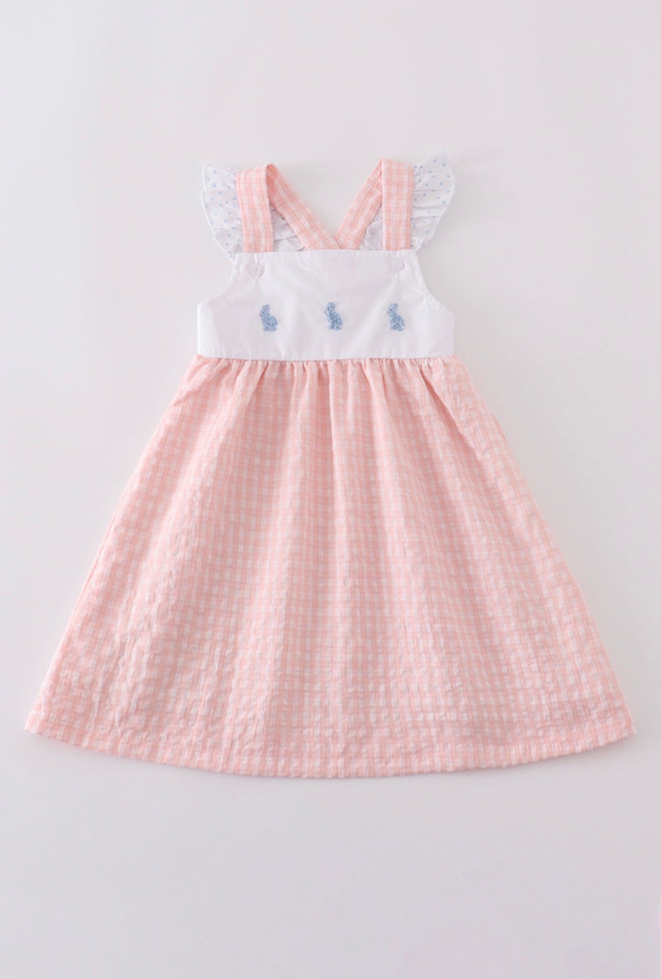 Girl French knot bunny dress