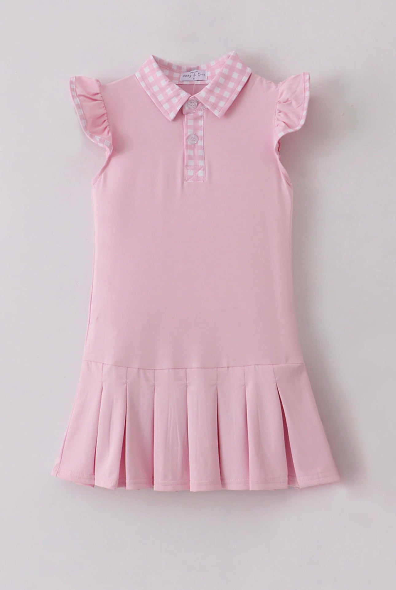 Girl pink active ruffle dress set
