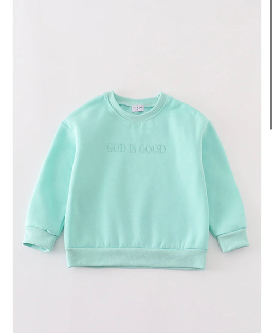 Mint God is Good Sweatshirt