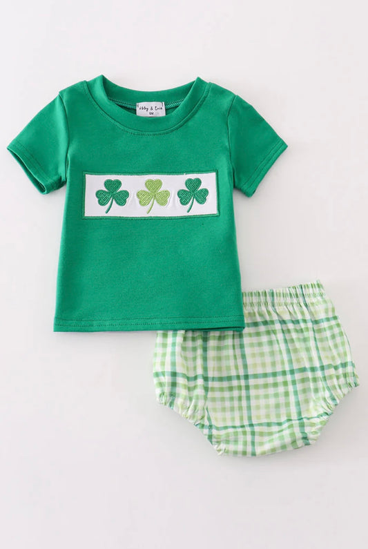 Boys St. Patrick’s Bloomer Set