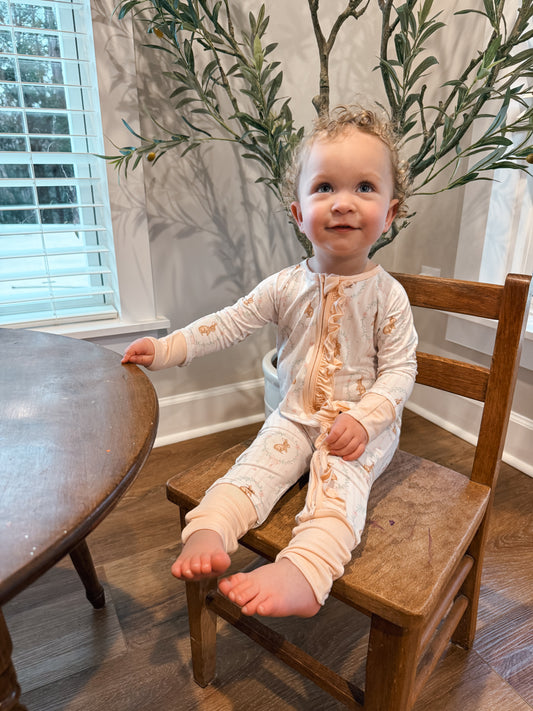 Pink Vintage Bunny Girls Sleeper