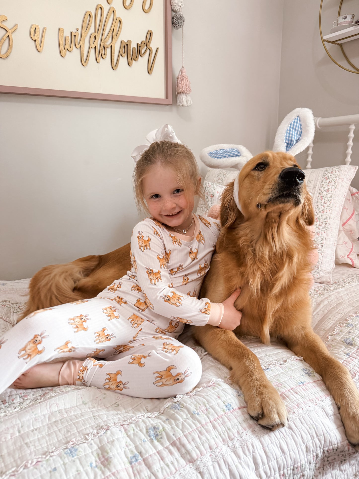 The Golden Bunny Girls Two Piece Set