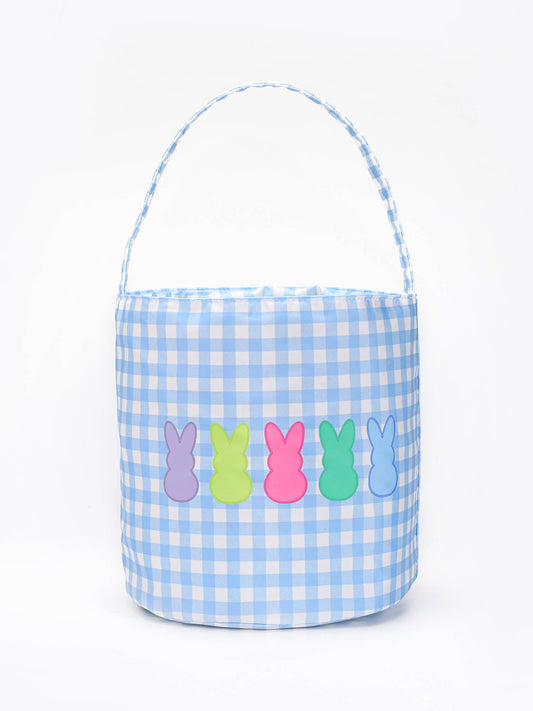 Easter Baskets: Blue Checked